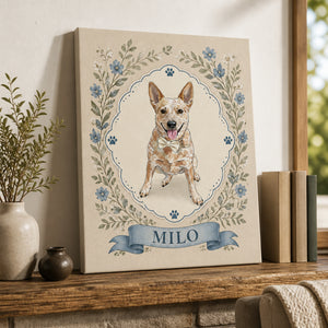 Vintage Botanical Pet Portrait Canvas – Photo Upload - Personalized Canvas 360674d0-43ae-4ef8-9348-b5cdc78ae8b4.jpg