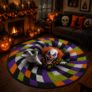 Welcome to the Freak Show 3D Clown Vortex Quilted Carpet – Creepy Carnival Halloween Illusion Rug, Spooky Horror Room Decor 36361f52-e784-4f63-abfe-436492671a2f-5.png