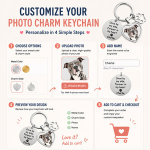 Pet Memorial Photo Keychain – Once by My Side, Forever in My Heart - Personalized Photo Charm Keychain 363849a6-b3e4-4bb8-a20a-cd2a6288eb69.jpg