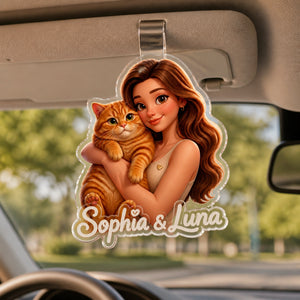 Custom Pet Cartoon Car Visor Clip – Photo to Art with Name - Personalized Car Visor Clip 365991b3-e938-4714-af8b-6c079f70e66c.jpg