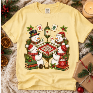 Christmas Mahjong Shirt, Snowman Mahjong Shirt, Mahjong Lover Shirt, Mahjong Lover Gift, Funny Mahjong Lover Shirt, Mahj Tee 36670af2-f6cc-40b4-937c-c5800454e673-06_butter_20pct_lighter.png