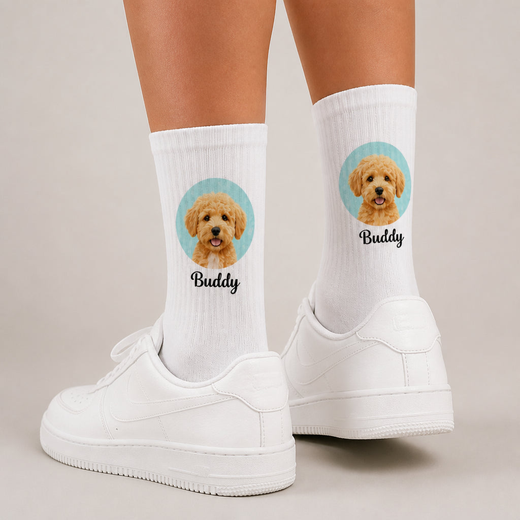 Custom Pet Portrait Name Crew Socks - Personalized Socks - All over printed 367dfcd4-d58a-4c01-a868-9c7e70818b90.jpg