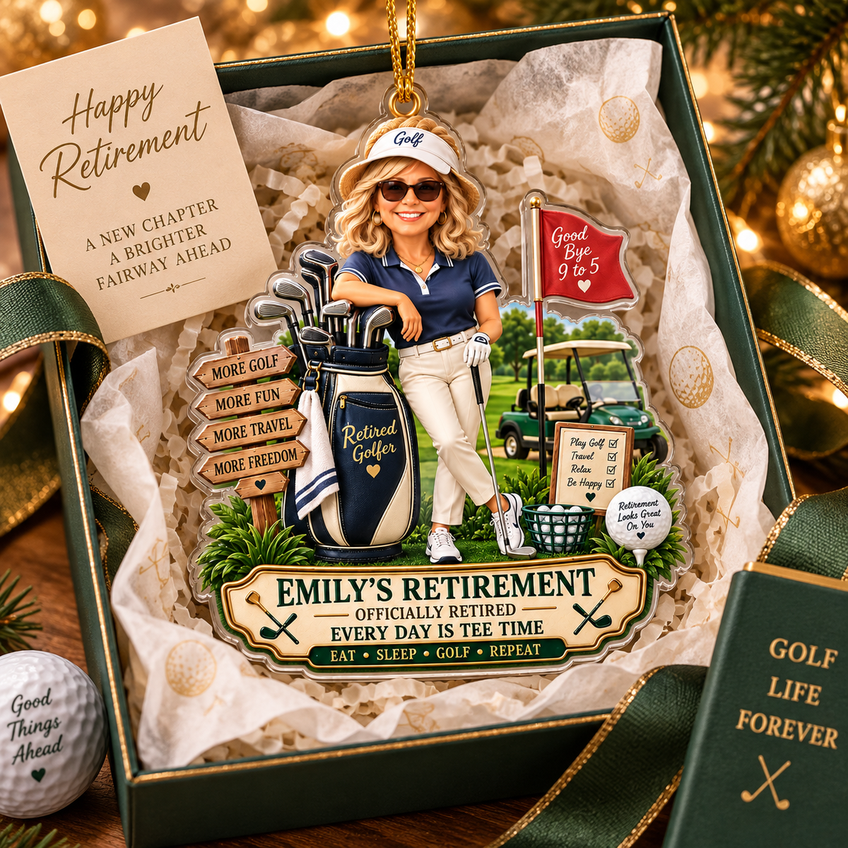 Personalized Golf Retirement Ornament, Custom Photo & Name Retired Golfer Ornament, Every Day Is Tee Time, Golf Retirement Gift for Women 369534f1-cd1a-4208-962d-96b383252be3-Emily-s-Retirement-Golf-Ornament-Image-Sep-17-2026-11_57_37-AM-3-.png