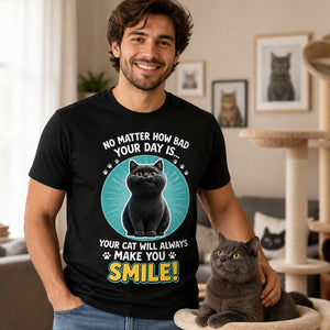 Custom Cat Smile Day Photo Cartoon T‑Shirt - Personalized T-shirt 369c03df-99af-4695-9caa-77f2ca096f08.jpg