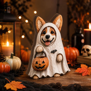 Halloween Wooden Block, Cute Corgi Witch And Ghost Decor, Pet Lover Gift For Friends And Family, Spooky Shelf Accent, Fall Home Decoration 36a5b3fd-b21f-4376-85c9-19f167379169-3.jpg