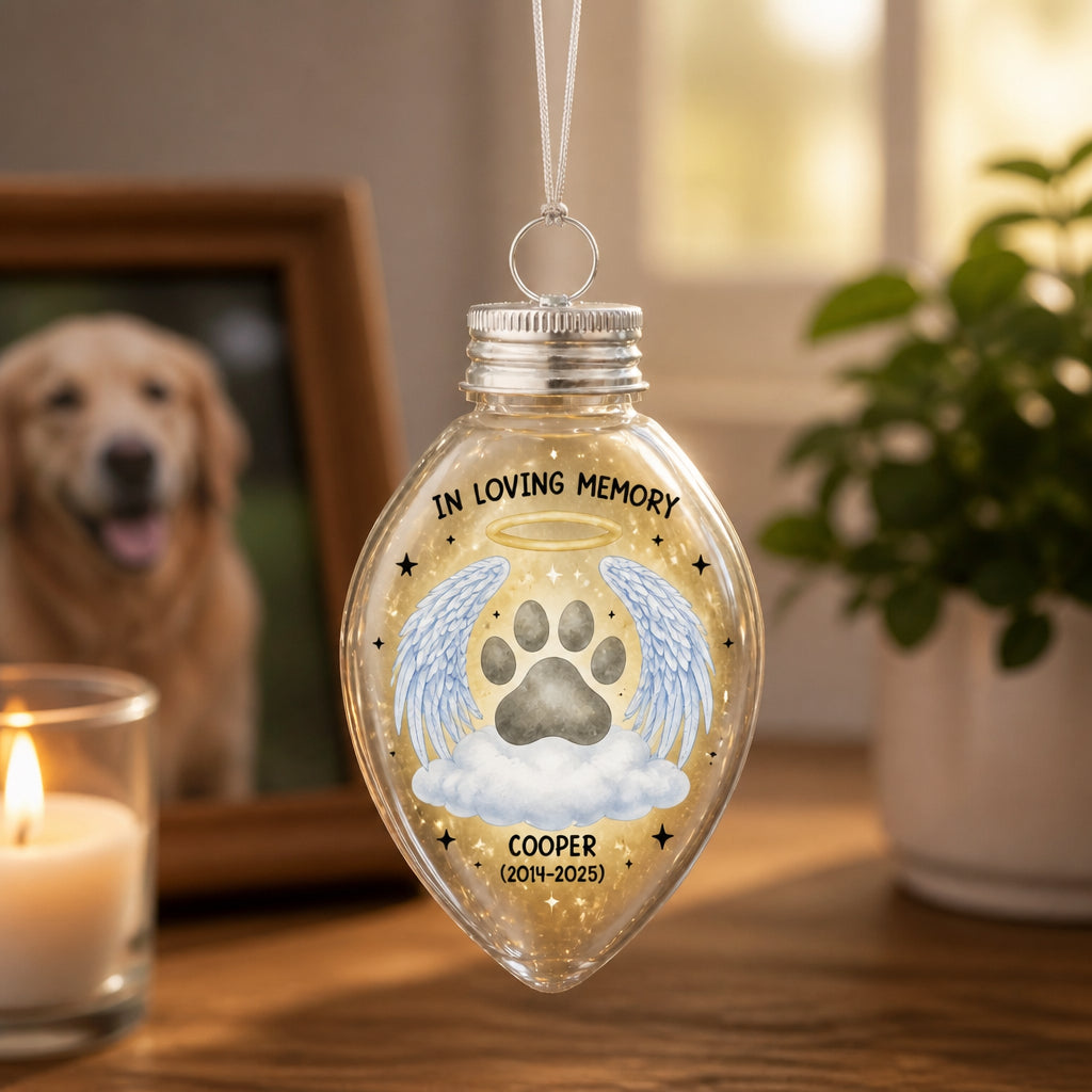 Pet Memorial Ornament – In Loving Memory Paw with Wings - Personalized Ornament 36a92838-f493-4498-b002-db9c43044145.jpg