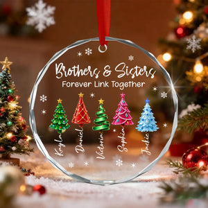 Personalized Brother & Sisters Siblings Christmas Tree Circle Glass Ornament 36ac638f-8d8e-4035-bc43-d46f7347e92d-5.jpg