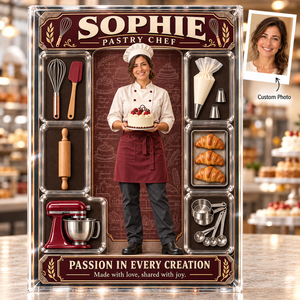 Personalized Pastry Chef Acrylic Block – Custom Photo & Name Baker Figure, Bakery Decor & Pastry Chef Appreciation Gift 36bbdd5f-d7cc-4bac-8812-6eaa39fd935d-Sophie-s-Pastry-Chef-Acrylic-Keepsake.png