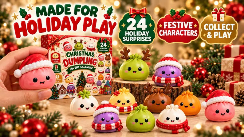 Dumpling Squishy Advent Calendar, 24 Day Christmas Countdown, Mini Squishy Fidget Toys, Kids Christmas Gift, Stocking Stuffer, Holiday Gift 36bde147-3b4f-4f9f-a455-b12a201ca16c-vcv-6-.webp