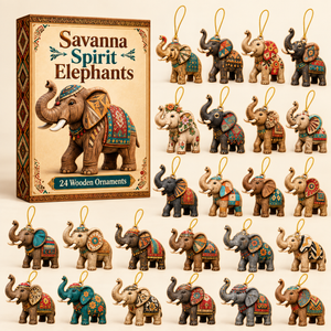 Savanna Spirit Elephants Advent Calendar 2026 - 24-Day Festive Countdown, Wooden Charms Blind Box - Gift For Elephant Lovers 36cdf76f-4b11-4be4-b3bd-1eb6598b6aec-savanna-box-charms.png