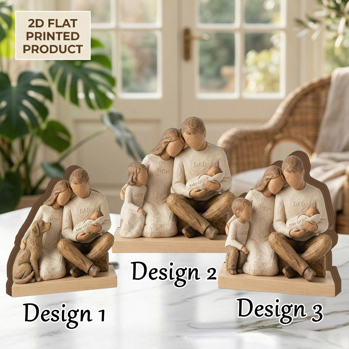 Personalized Family Keepsake 2D FLAT Wooden Block, Mom Dad Gift, Parent Keepsake, Custom Wood Carving, Mother Day Father Day Decor 36d48971-1997-4c1b-961f-c7f842712f67-2.jpg