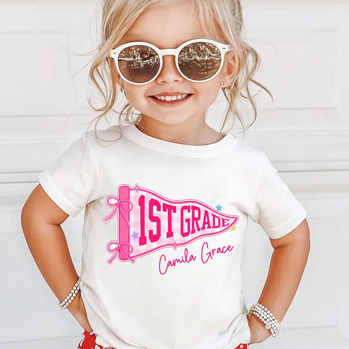 Custom Boys Girls Back to School Shirt, Coquette School Top, Cute Pre K Kindergarten Shirt, First Day Of School Pennant Tee, Kids Name Shirt 37052935-a391-4c5f-a337-4cd16d505528-3.png
