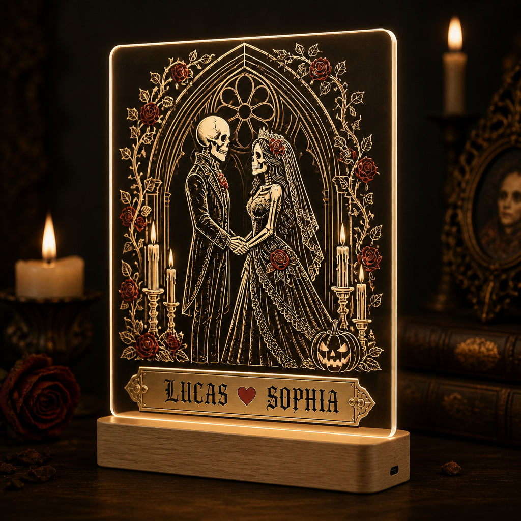 Gothic Skeleton Lovers Night Light – Personalized Names - Personalized 3D LED Light Wooden Base 3714f514-34d9-4030-b35b-e519199b88a5.jpg