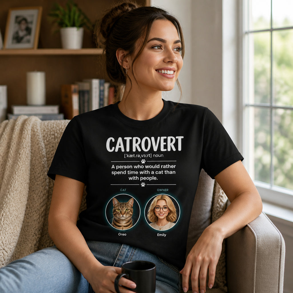 Catrovert Definition Tee – Personalized Cat + Owner Portrait - Personalized T-shirt 37286f6c-3bd4-4a5e-897f-ae1754ccf3cb.jpg