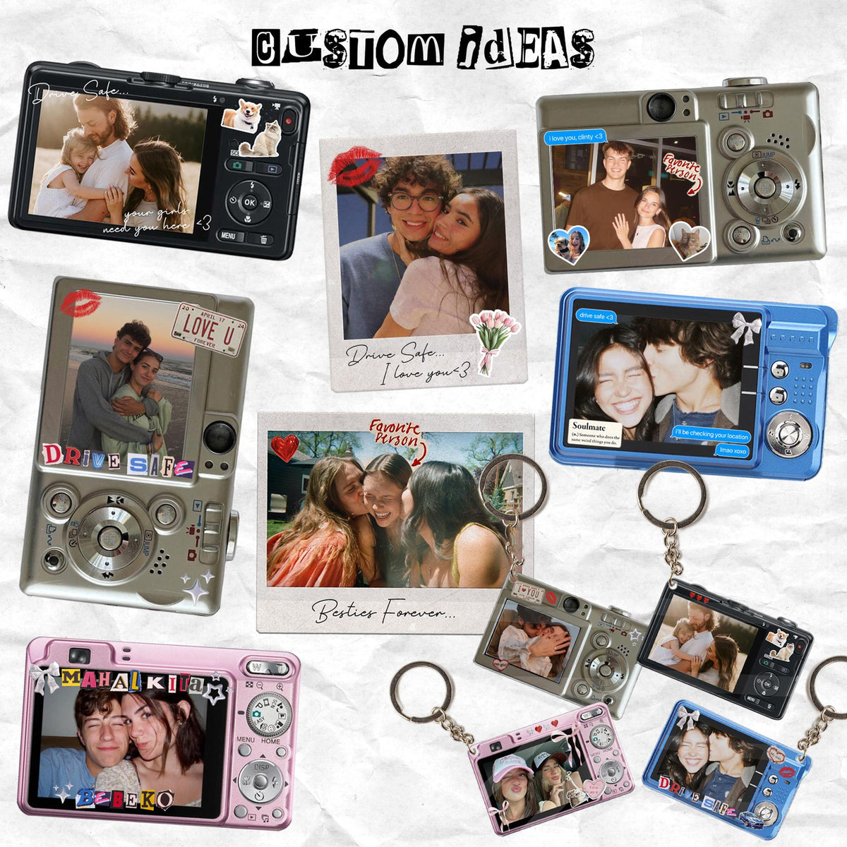 Personalized Digital Camera Keychain, Custom Picture Keychain, Anniversary Gift, Gift For him, Mother ‘s day Gifts, Vintage Couple Gifts 372b416e-1e9d-4e3e-8067-0edf7c35d1c3-4.jpg