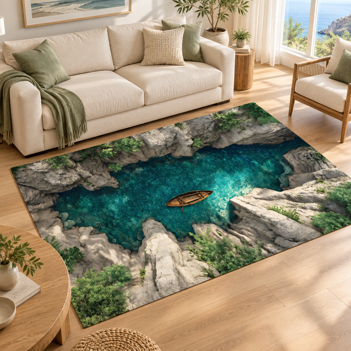 3D Canyon River Rug Living Room Carpet, Realistic Nature Floor Art with Blue Water and Rocky Cliffs Design 373944d1-716e-4855-9c9c-6140dfb4e920-banner-1.png