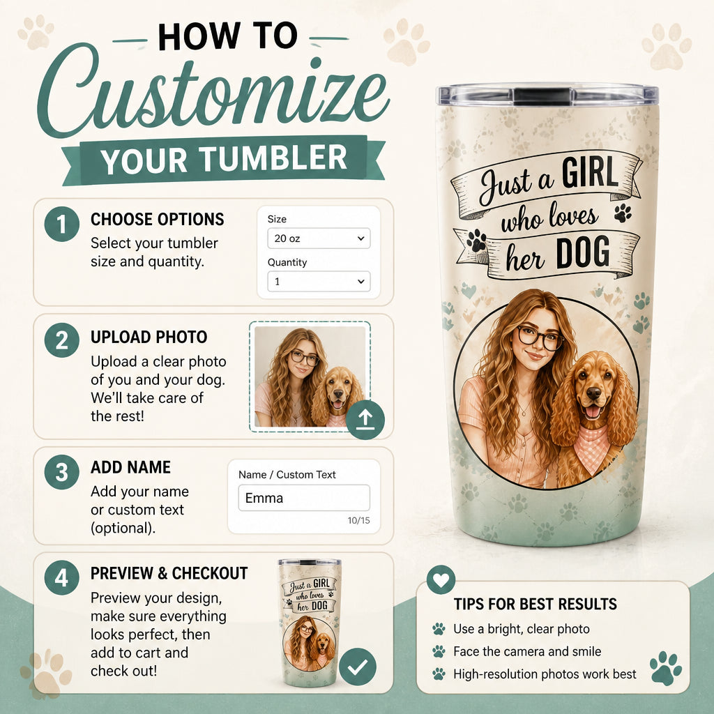 Just a Girl Who Loves Her Dog — Photo Portrait Tumbler - Personalized Tumbler 373bba25-4b71-4da6-ba97-be654a59004e.jpg