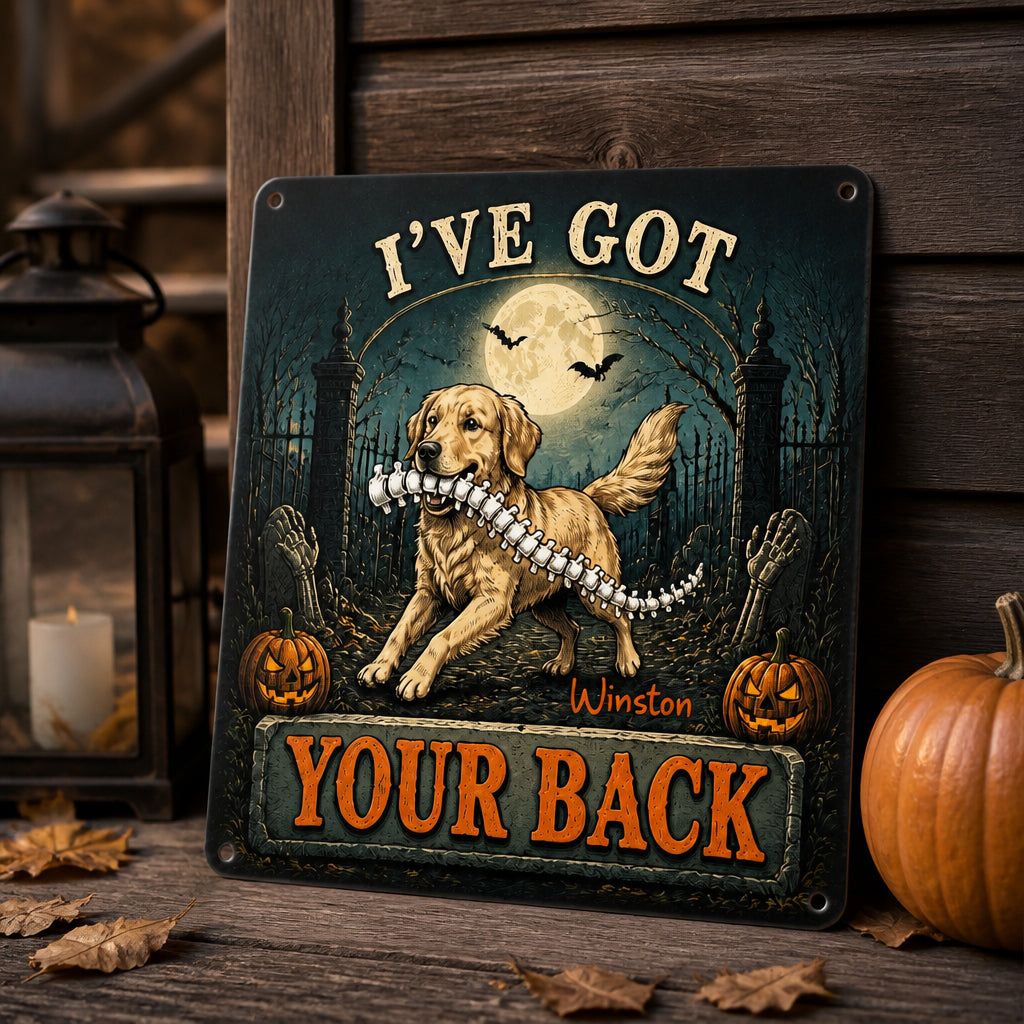Personalized Halloween Dog Metal Sign – I've Got Your Back - Personalized Metal Sign 37487556-1816-4ed9-bbea-42092aa157be.jpg
