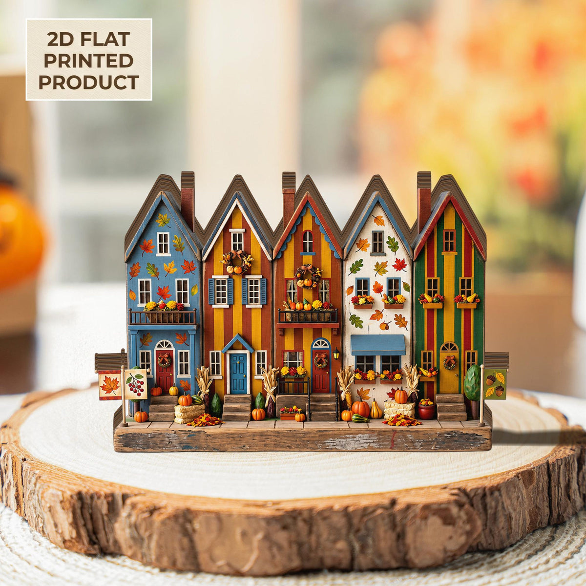 Autumn Village 2D FLAT Wooden Block Decor, Fall Harvest House Shelf Sitter, Pumpkin Season Village, Rustic Thanksgiving Mantel Decor 374c873b-9dad-4444-87e6-023f25fda851-3.jpg