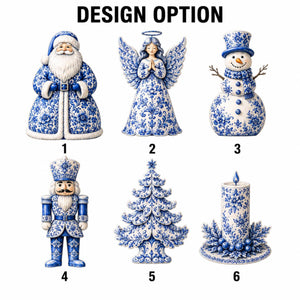 Blue Toile Christmas Decor Indoor, Blue Chinoiserie Wooden Block for Shelf, Retro Winter Carolers Sign, Cozy Holiday Housewarming Gift 374fec14-0783-4a26-a866-2105094d40bd-3.jpg