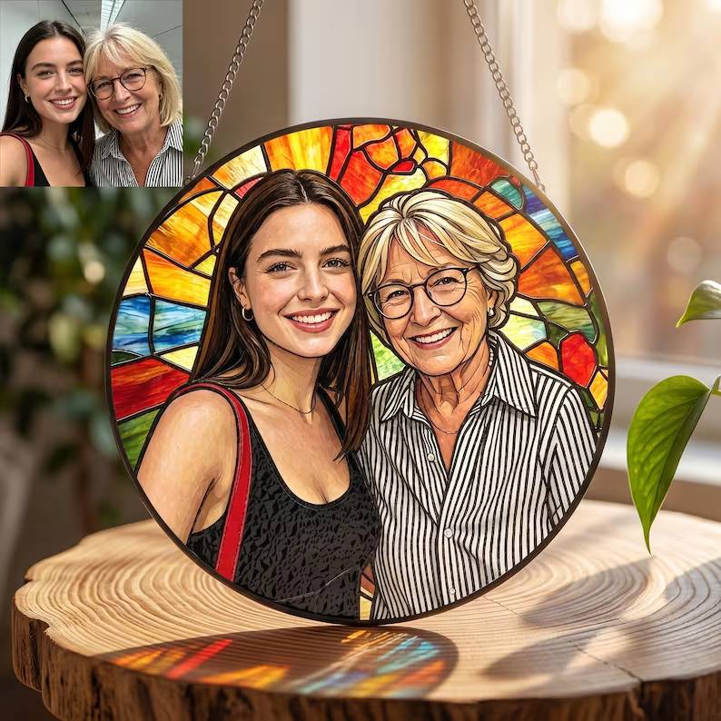 Custom Stained Glass Photo Suncatcher: Personalized Grandma Portrait Window Hanging, Mother's Day Gift, Family Keepsake 37537a5d-7f4a-404c-9e73-bcbb86b99195-frderr-2-.jpg