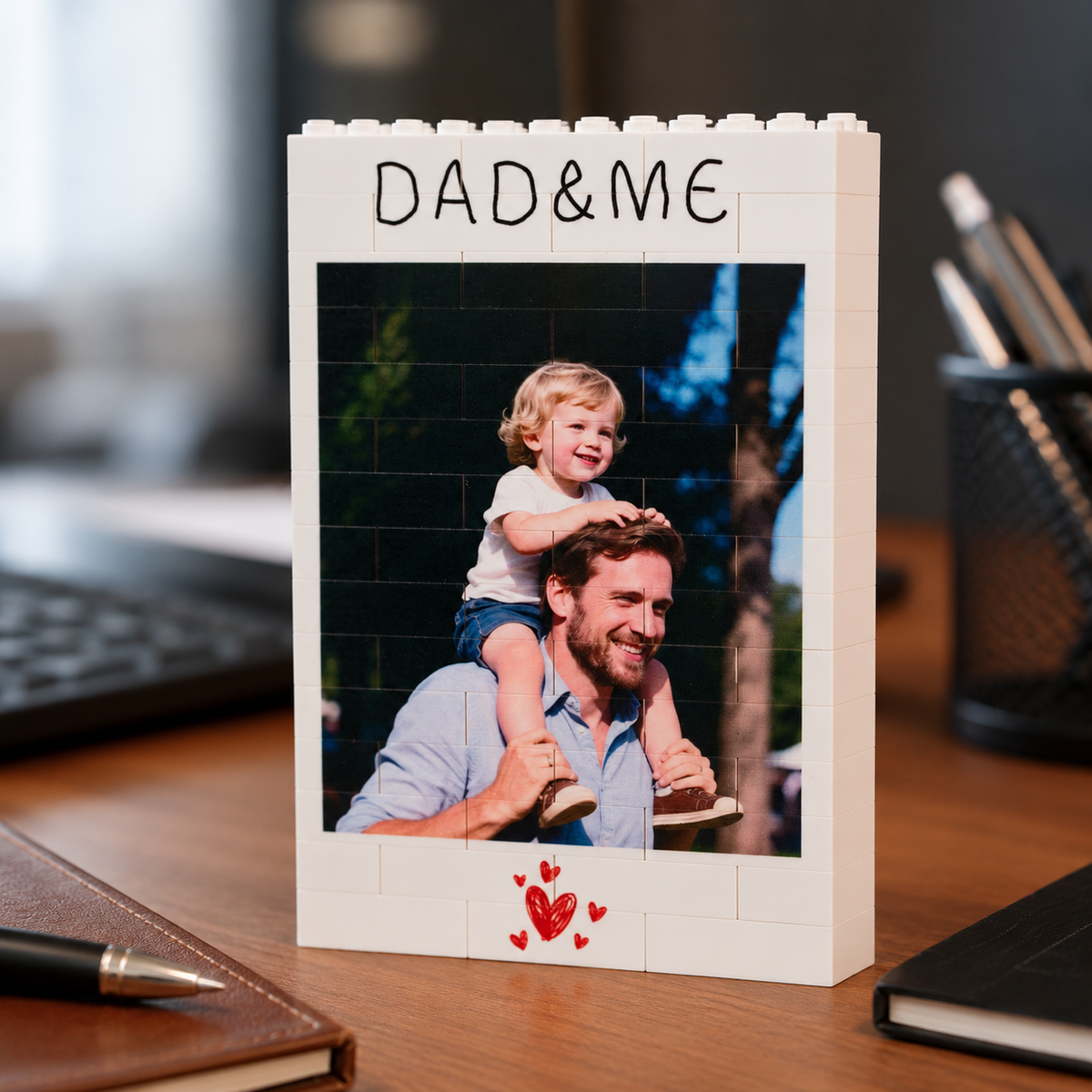 Personalized Custom Brick Photo Block Puzzle , Father's Day Gift, Funny Valenties Couple Photo Gifts