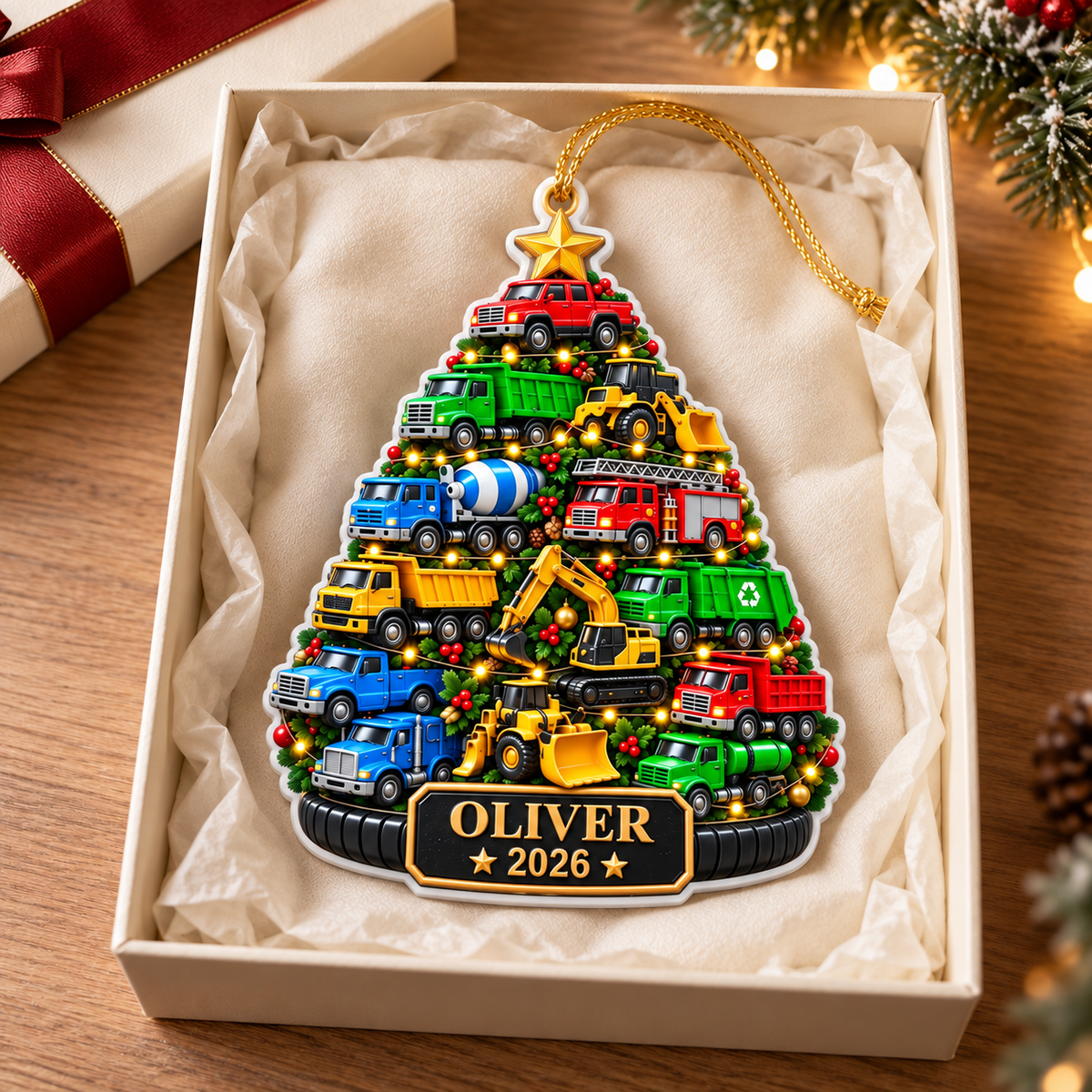 Christmas Truck Parade - Custom 3D Relief Vehicle Christmas Tree Ornament 2026, Acrylic Holiday Decoration for Boys and Kids, Car Lover Gift 3765c0aa-97ca-456a-9134-572b45679a3a-5b7e5d13-1f37-4441-89a0-a8ecc97084ef.png