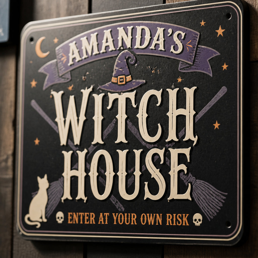 Personalized Witch House Metal Sign - Enter At Your Own Risk - Personalized Metal Sign 376ad206-83d8-447c-80e6-d92c7b3842bd.jpg