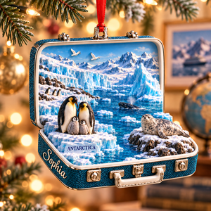 Personalized Antarctica 3D Suitcase Christmas Ornament – Antarctic Travel Souvenir & Gift for Penguin Lovers 37bb572e-2fd4-4e34-8ef7-912debad47b2-Antarctic-Penguin-Family-Suitcase-Ornament-1.png
