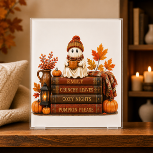 Cozy Ghost Fall Book Stack - Personalized Name Acrylic Plaque - Personalized Acrylic Plaque 37c11c4d-0412-4818-9a2e-20ddff78d7e8.png