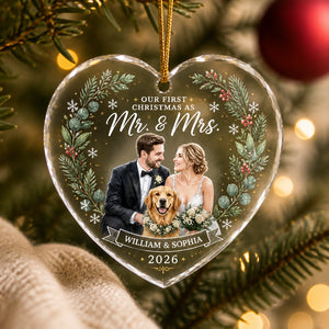 Our First Christmas as Mr. & Mrs. – Custom Couple Portrait Heart Acrylic Ornament - Personalized Transparent Acrylic Ornament 37f50d4b-3a62-41fb-a244-8fdacc16c51e.jpg