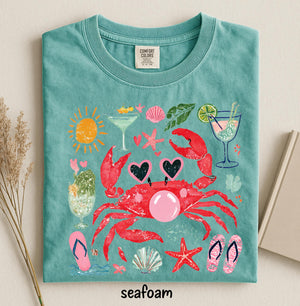 Comfort Colors Funny Crab Shirt, Crab Blowing Bubble Graphic Tee, Beach Vibes Nautical T-shirt, Summer Vacation Gift 38017926-9ffe-4662-aba1-4b9b4ddecf77-9.jpg