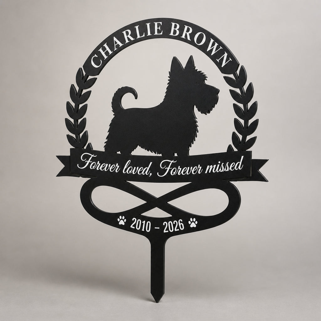 Pet Memorial Cut Metal Garden Sign – Name & Years – Forever loved, Forever missed - Personalized Cut Metal Sign UV Printed 38028aed-589c-4fa9-b705-f4953e8b8717.jpg