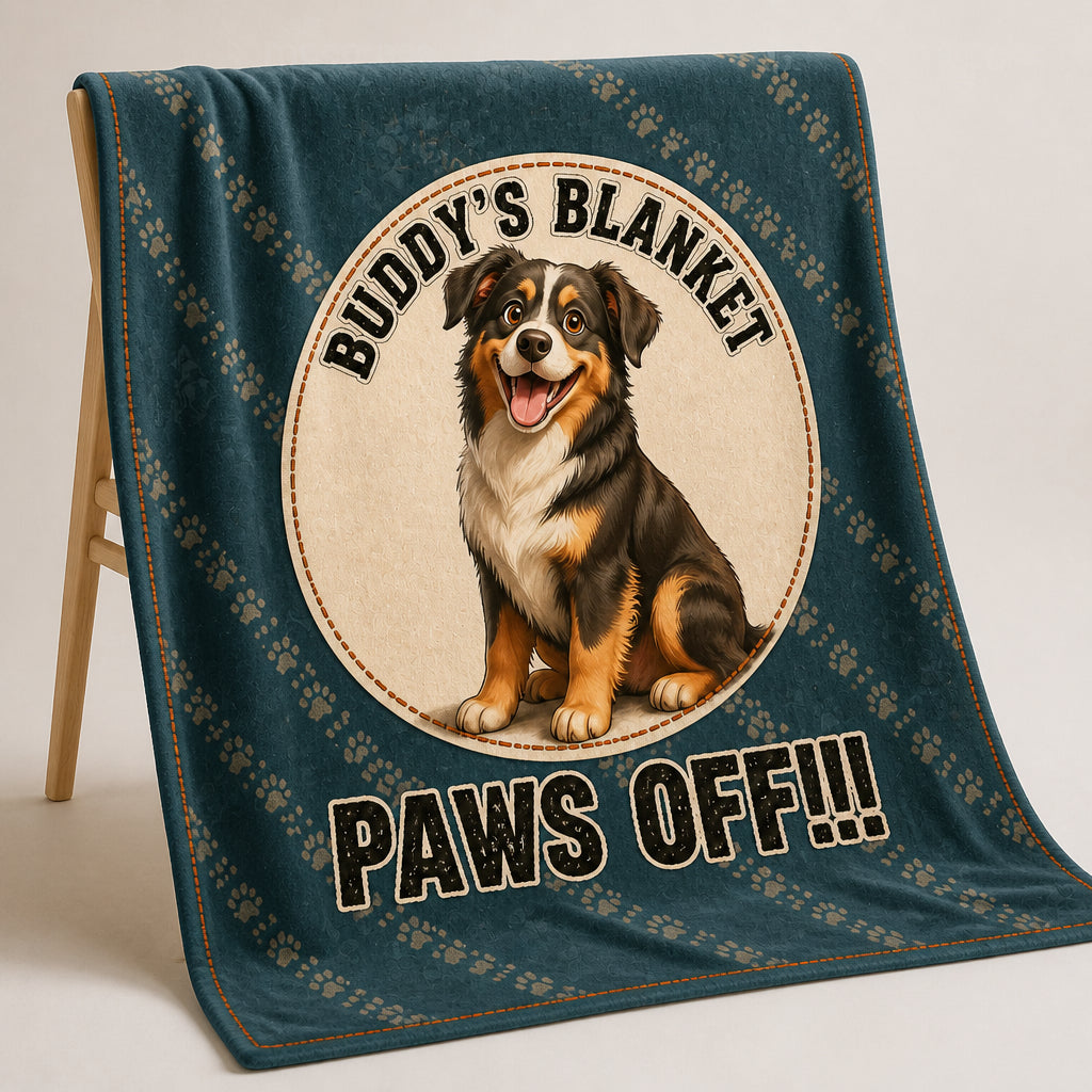 Personalized Dog Blanket - [Pet Name]'s Blanket PAWS OFF!!! - Personalized Blanket 38036a90-e378-4555-a6b4-440d469ea3d7.jpg