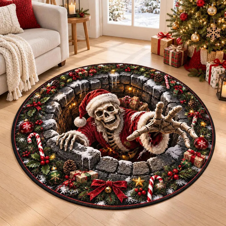 3D Illusion Skeleton Santa Christmas Rug, Gothic Holiday Floor Mat (Round) 38140059-e8e5-4b0b-8c92-a49d5ac62cb6-ggggggggggf-4-.webp