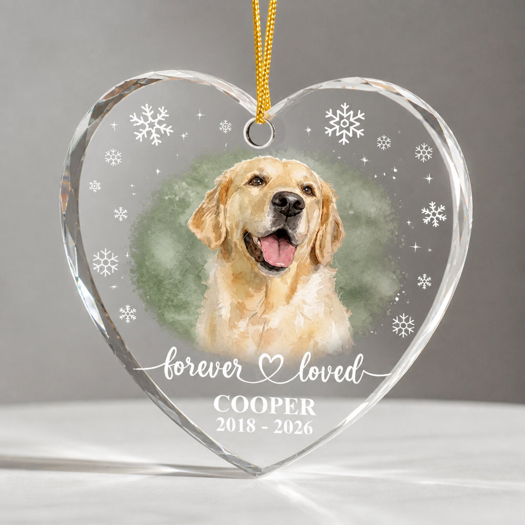 Forever Loved Pet Memorial Crystal Ornament — Photo, Name & Years - Personalized Crystal Ornament 381962fc-2f72-4b78-8cf4-282af8934a09.jpg