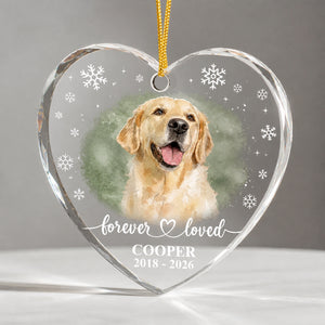 Forever Loved Pet Memorial Crystal Ornament — Photo, Name & Years - Personalized Crystal Ornament 381962fc-2f72-4b78-8cf4-282af8934a09.jpg