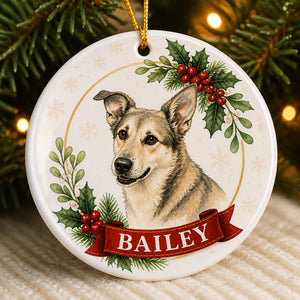 Custom Pet Portrait Holly Wreath Ornament with Name - Personalized Ornament 38197c8e-0283-49dd-9749-950fe07f4b0e.jpg
