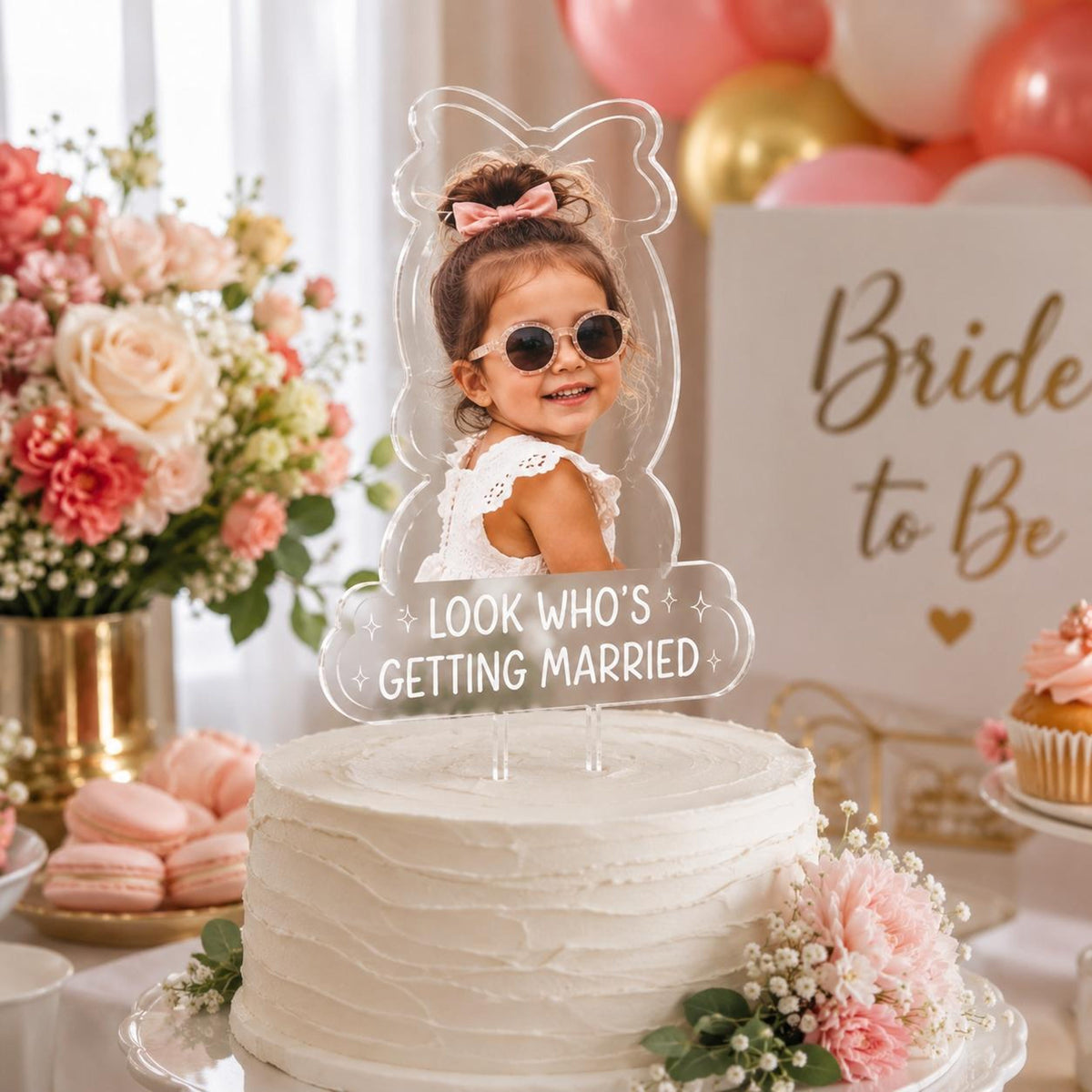 Personalized Bachelorette Cake Topper, Custom Photo Look Who's Getting Married Acrylic Cake Decor, Future Mrs Sign, Bridal Shower Party 38397fd8-448a-4840-b3d6-ec46e3fe85c4-6.jpg