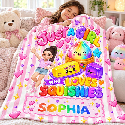 Just A Girl Who Loves Squishies - Personalized Blanket 3850772c-79fd-4dda-bc95-be009ed27a47-W2oy2WZ3Fz__web4-1-.jpg