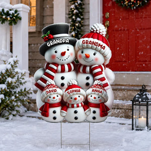 Christmas Cute Snowman Grandpa Grandma Grandkids - Personalized Yard Sign - Christmas Decor For Grandparents 388567a7-f8d2-457f-96f2-5b1922c0dff6-1.webp