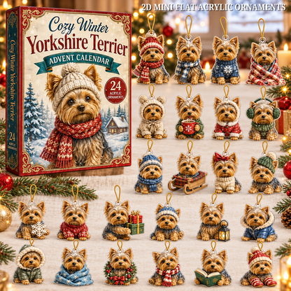 Cozy Winter Yorkshire Terrier Advent Calendar 2026 - 24-Day Festive Countdown, Acrylic Charms Blind Box - Gift For Yorkshire Terrier Lovers 3888fe5e-7389-4898-8730-a52434386f64-yorkshire-text.png