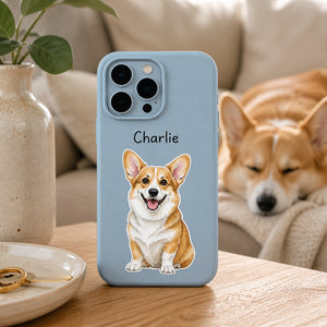 Custom Pet Portrait Phone Case – Watercolor Illustration with Name - Personalized Phonecase 3896a8d0-8d2d-4a3f-a773-dc45d11187fc.jpg