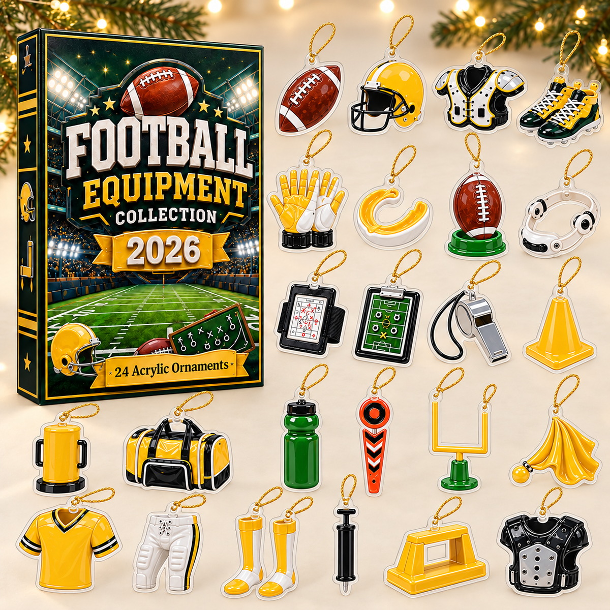 Football Yellow Team Advent Calendar 2026 - 24-Day Festive Countdown, Acrylic Charms Blind Box - Gift For Football Lovers 3899bf00-d5b0-40b5-82c4-81e3bb8e1255-football-box-charms.png