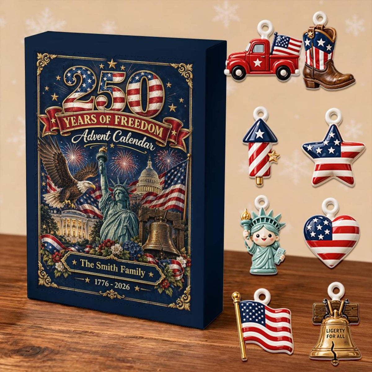 Personalized 250th Freedom Patriotic Christmas Advent Calendar, 24 Acrylic Charms America Countdown Box Gift 389c6202-c317-4521-b4d9-fca95f326cb5-il_1588xN.8519943116_4ba4.jpg