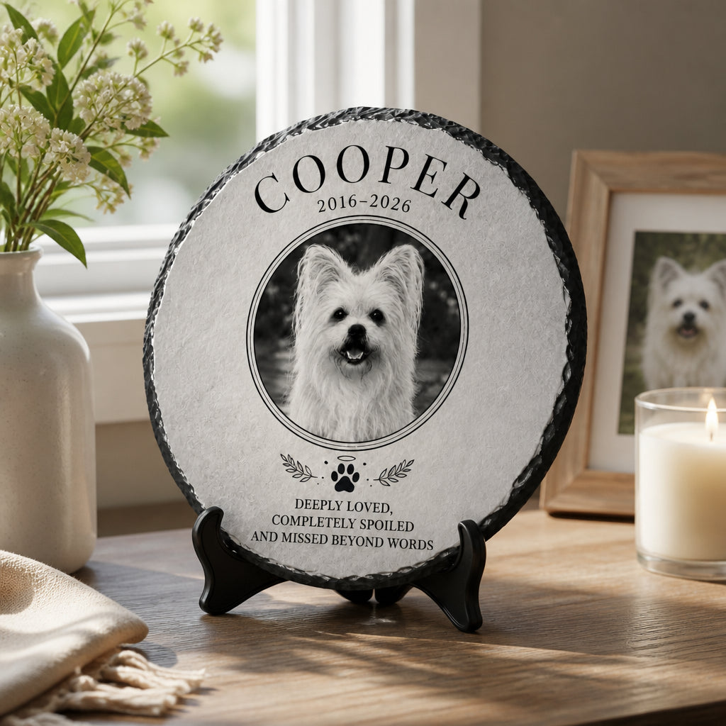 Slate Pet Memorial Stone – Photo, Name & Years - Personalized Slate Memorial Stone 38c7aa10-a258-4b93-95c9-a912d9965fd9.jpg