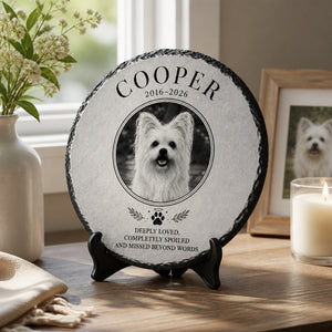 Slate Pet Memorial Stone – Photo, Name & Years - Personalized Slate Memorial Stone 38c7aa10-a258-4b93-95c9-a912d9965fd9.jpg