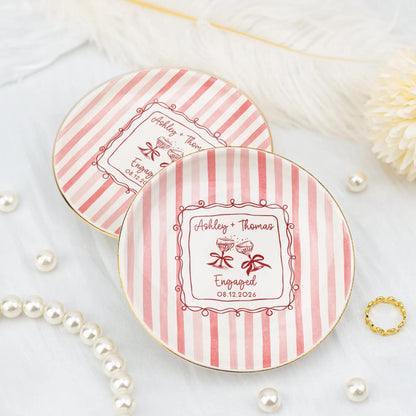 Personalized Engagement Ring Dish, Ceramic Jewelry Tray with Couple Names, Heart Trinket Tray for Wedding Gift 38d431c2-3003-4368-a439-df679c4fff3a-4.jpg