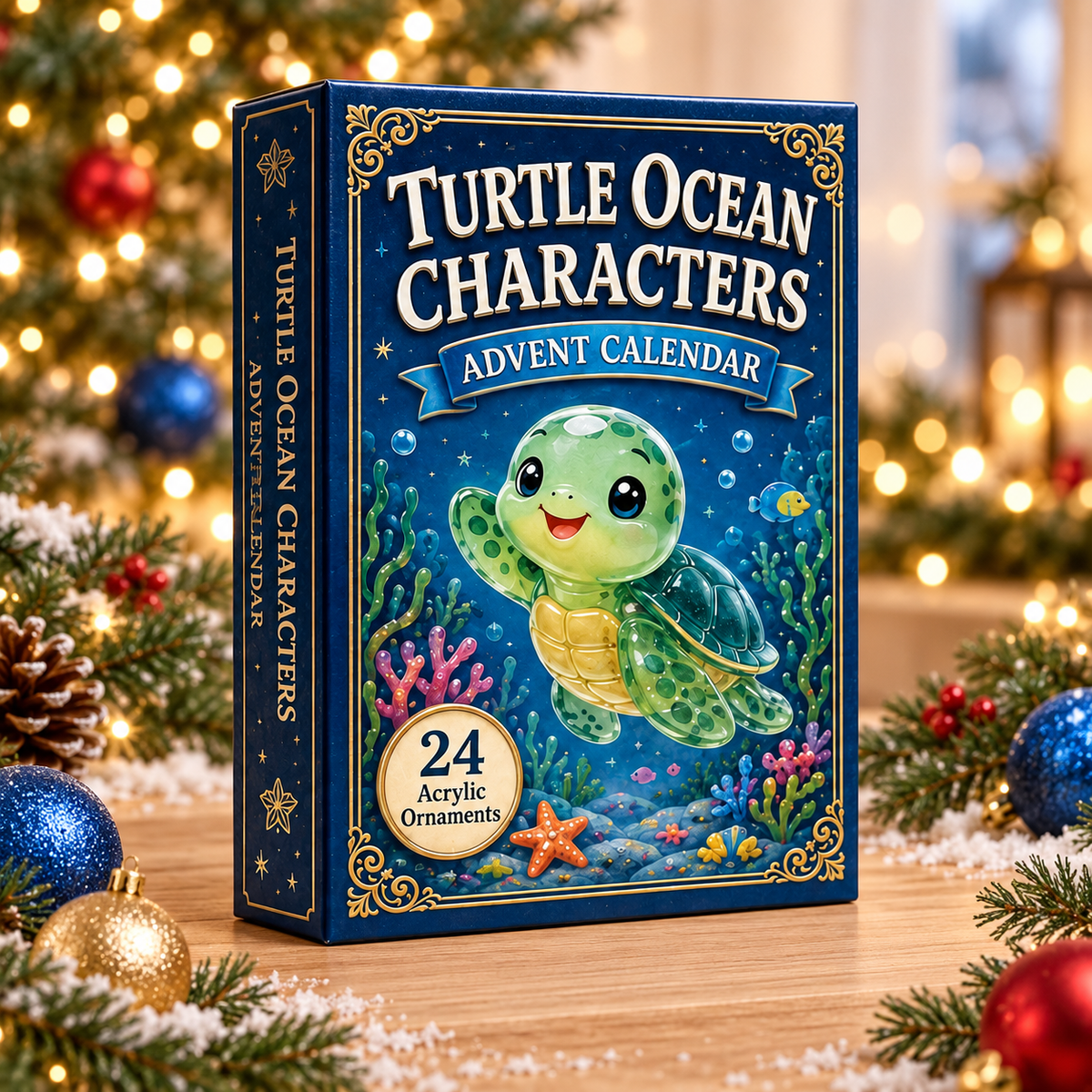 Turtle Ocean Characters Advent Calendar 2026 - 24-Day Festive Countdown, Acrylic Charms Blind Box - Gift For Animal Lovers 38d69254-6ea0-465f-a6fd-7ed40a3efb1d-turtle-ocean-box.png