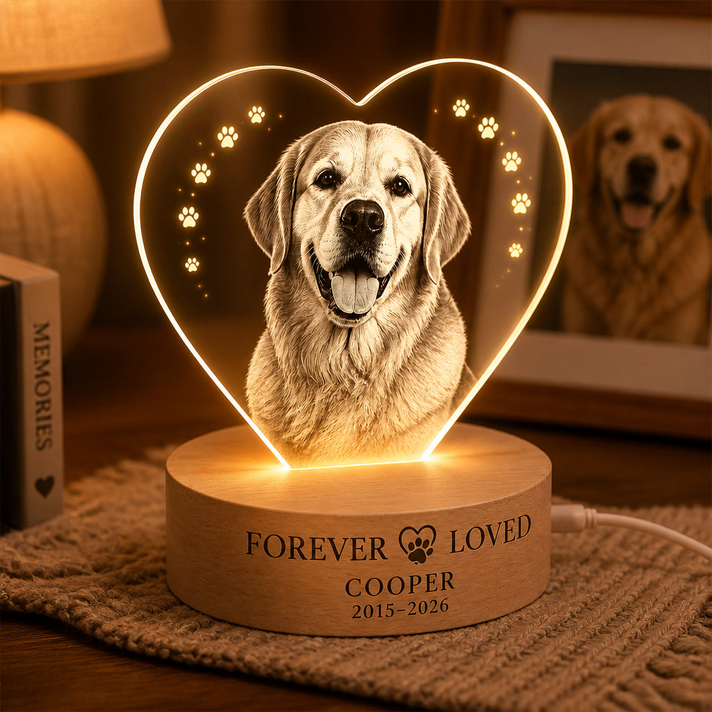 Pet Memorial Heart LED Light – Forever Loved (Photo + Name + Years) - Personalized 3D LED Light Wooden Base 38e4c772-a355-450d-81dc-097c17299cd7.jpg